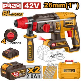 MARTEAU PERFORATEUR 42V-26MM-2BAT2 Ah+1CHR+MLTT