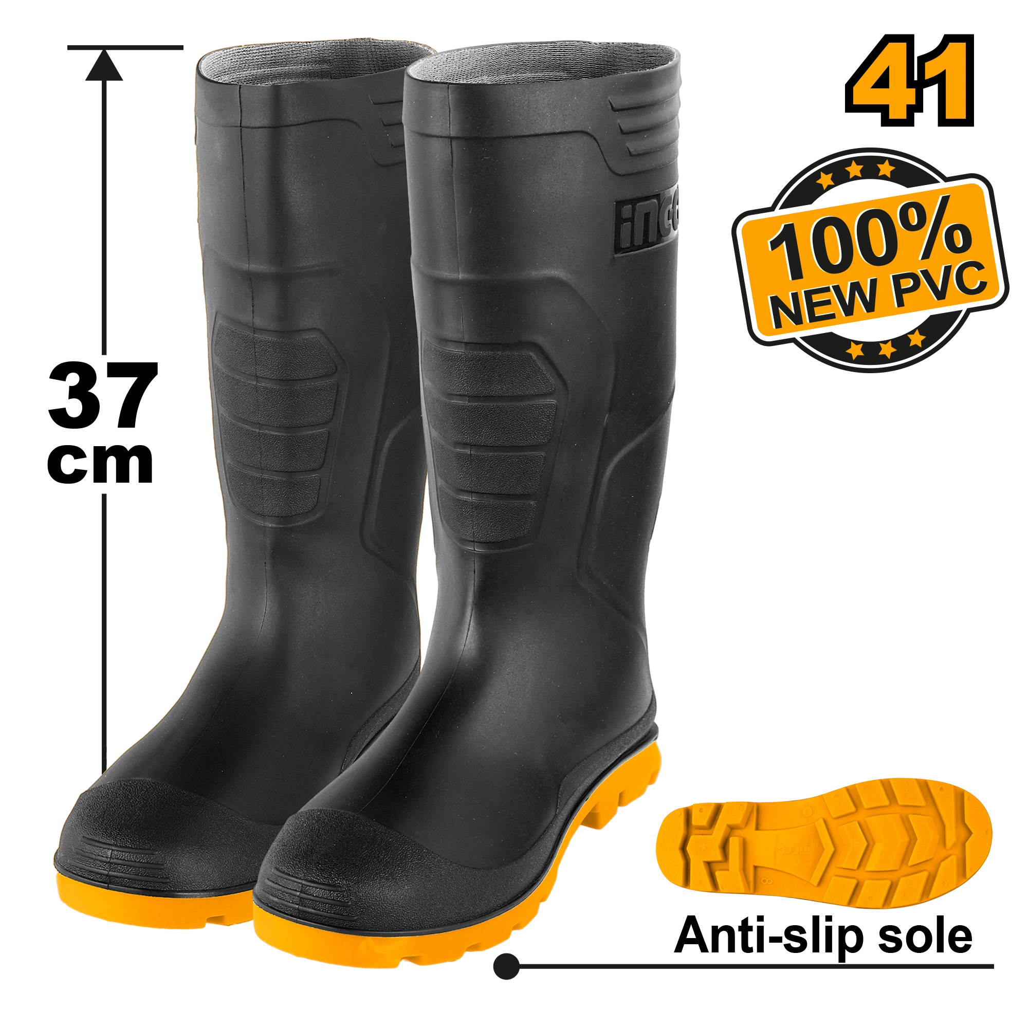 BOTTE PVC NOIRE N°41