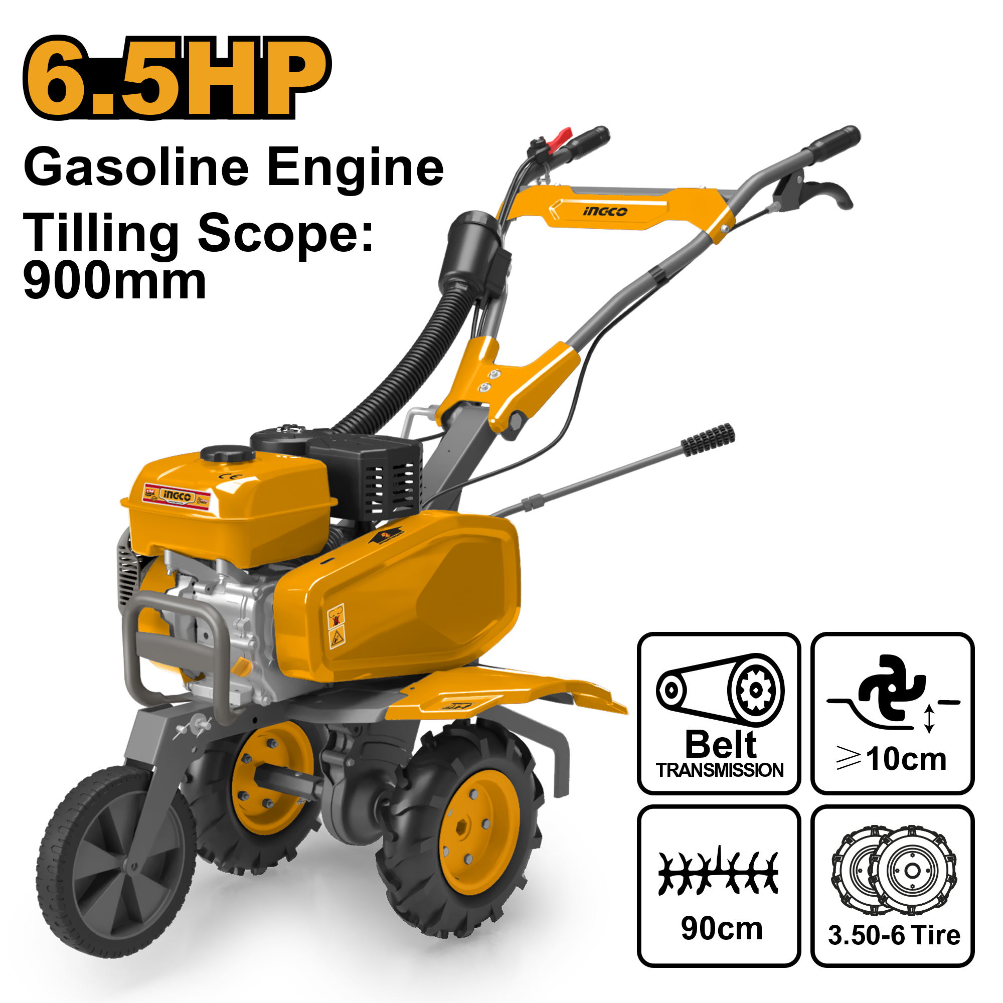 CULTIVATEUR MOTEUR A ESSENCE 4.8kW(6.5HP) GC6102