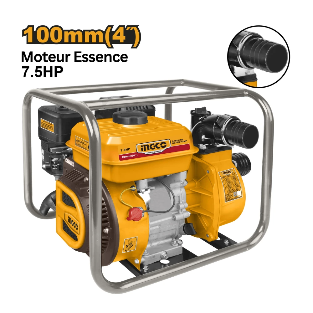MOTOPOMPE A ESSENCE 4''(100mm) 7.5HP GWP412