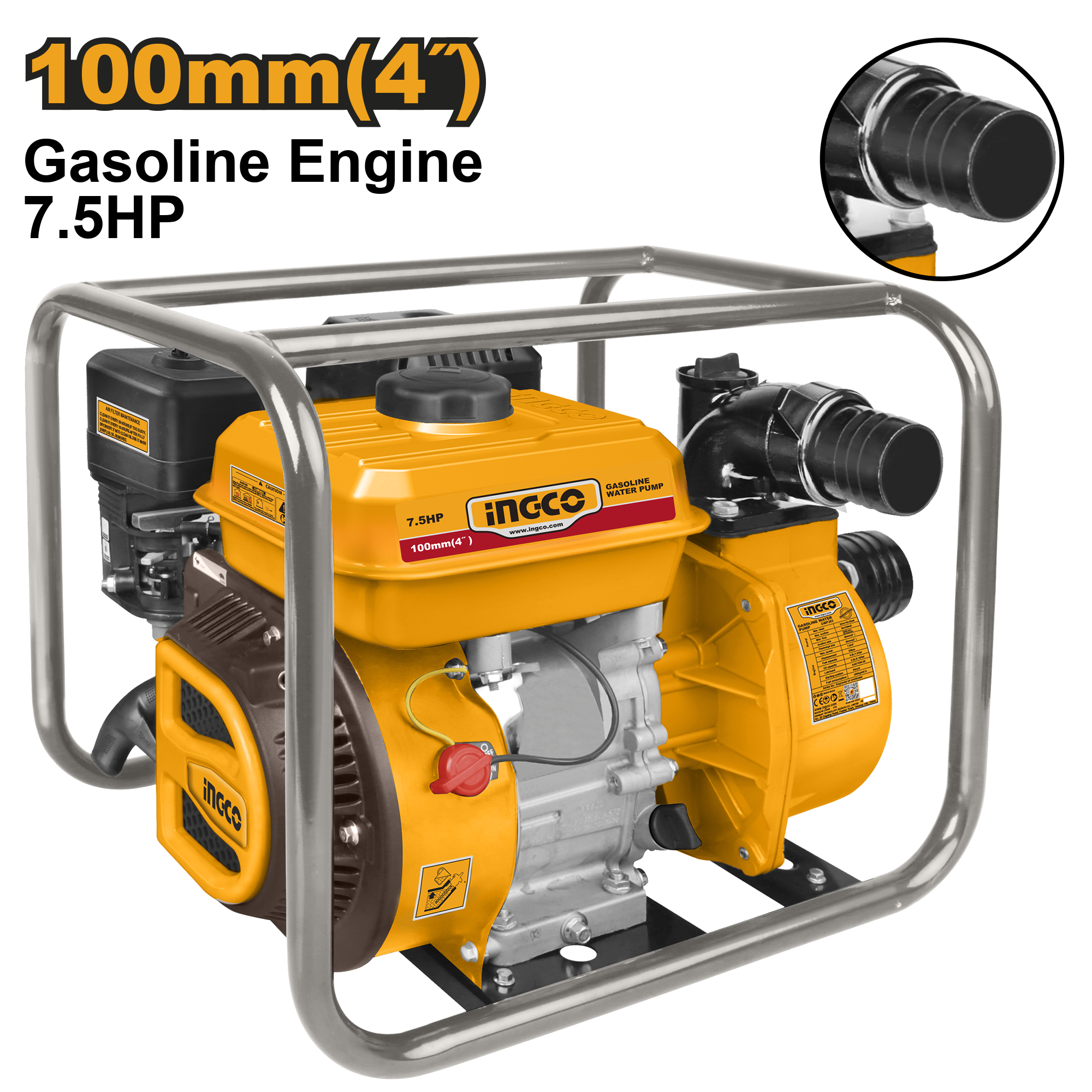 MOTOPOMPE A ESSENCE 4''(100mm) 7.5HP GWP412 – Image 2